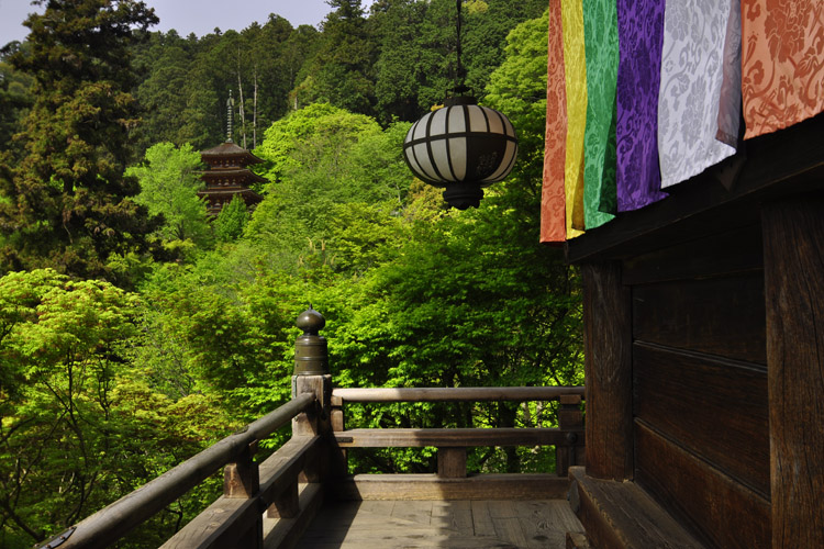 長谷寺・本堂から見る五重塔